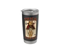 Capybara Trick or Treat Devil Angel Playing Card Player Stainless Steel Insulated Tumbler