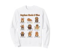 Capybara Types of World Wildlife Enthusiast Funny Animal Sweatshirt