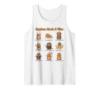 Capybara Types of World Wildlife Enthusiast Funny Animal Tank Top