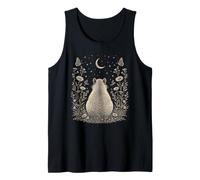 Capybara Under The Moon Botanical Nature Illustration Tank Top