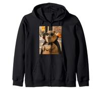 Capybara Vampire Drinking Iced Coffee Halloween Funny Meme Zip Hoodie
