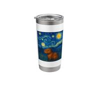 Capybara Van Gogh Starry Night Stainless Steel Insulated Tumbler