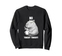 Capybara w Coffee No Touchy Sarcastic Funny Sweatshirt