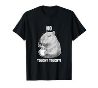 Capybara w Coffee No Touchy Sarcastic Funny T-Shirt