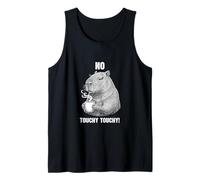 Capybara w Coffee No Touchy Sarcastic Funny Tank Top