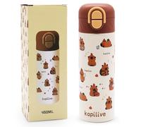 Capybara Water Bottle,Stainless Steel Water Bottle Insulated Bottles for Kids Insulated Vacuum with Straw Lids Double Walled Thermo Mug Cup for Office Outdoor Sports