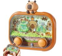 Capybara Water Game - LED Handheld Pinball | Interactive Toss Challenge Toy Button Reaction Trainer Compact Portable Device For Kids Classroom Recreation Vacation Road Trip Camping