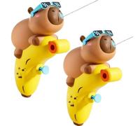Capybara Water Guns, 2PCS Capybara Squirt Guns Water Pistols Summer Beach Fun Pistol Waters Blaster Sprinklers Waters Pistols Shooter for Party Favors Swimming Pool Beach Outdoor Venetian Party Masks