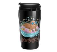 Capybara Wearing Glasses Portable Coffee Cups Insulated Mug 250ml
