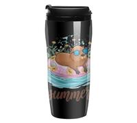 Capybara Wearing Glasses Portable Coffee Cups Insulated Mug 350ml