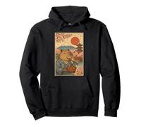 Capybara wearing Kimono Eating Takoyaki Sakura Mt Fuji Japan Pullover Hoodie