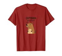 Capybara Whisperer | Cute Animal Lover Design T-Shirt, Men, Cranberry, XXL