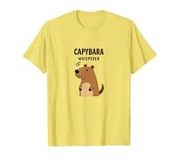 Capybara Whisperer | Cute Animal Lover Design T-Shirt, Men, Lemon, XXL