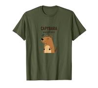 Capybara Whisperer | Cute Animal Lover Design T-Shirt, Men, Olive, XXL