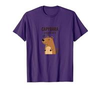 Capybara Whisperer | Cute Animal Lover Design T-Shirt, Men, Purple, XXL