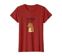 Capybara Whisperer | Cute Animal Lover Design T-Shirt, Women, Cranberry, XXL