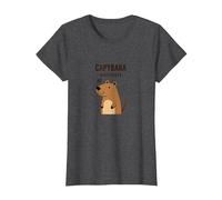 Capybara Whisperer | Cute Animal Lover Design T-Shirt, Women, Dark Heather Grey, XXL