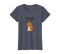 Capybara Whisperer | Cute Animal Lover Design T-Shirt, Women, Heather Blue, XS