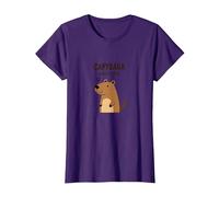 Capybara Whisperer | Cute Animal Lover Design T-Shirt, Women, Purple, XXL