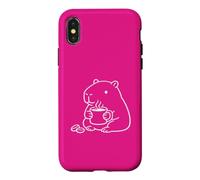 Capybara with a Hot Coffee, Cozy Cup Case for iPhone X/XS
