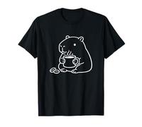 Capybara with a Hot Coffee, Cozy Cup T-Shirt