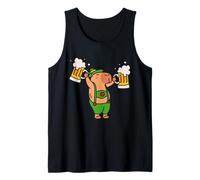 Capybara with Beer and Lederhosen Tank Top