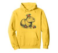 Capybara with Orange on the Head Capybara Capy Pullover Hoodie
