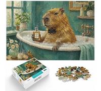 Capybara with Perfume Bottle Funny Toilet Hum Jigsaw Puzzle, 1000 Piece | For puzzle time at home: Adult jigsaw puzzle with 1000 pieces turns free time into a focused activity.