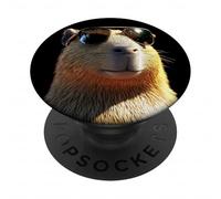 Capybara with Sunglasses Be Capy Capybara Rodent Capy Lover PopSockets Adhesive PopGrip