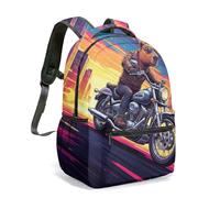 Capybara with Sunglasses on Lotus Leaf by Majestic Waterfall & Hummingbirds 16 Inch Vivid 3D Graphic Print Backpack, Kids School Jungle Tropical Floral Novelty Rucksack Bag (19)