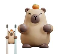 Capybara Zahnbürstenhalter - 8x6.5x3cm PVC Selbstklebend, Niedliches Schönes Design, Wasserfest Rugged Ausführung | Badezimmer Dusche Spiegel Kinderbäder Haushalte Utensilien Ordnung Funkti
