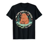 Capybara Zen Vibes Chill Stress-Free Humor T-Shirt