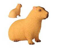 Capybaraca Figure - Realistic Animal Figurine, Miniature Capybara Toy | Hand-Painted Wildlife Model For Collectors, Educational Learning, Zoo Animals, Burea Decoration