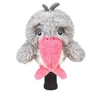 capybaraflying Golf Club Covers,Creative Wood Club Head Covers, Soft Sleepy Bird Plush Hybrid/Fairway Golf Clubs For Male And Female Golfers Pink