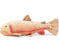 capybaraflying Rainbow Trout Plush Toy, Simulation Rainbow Trout Plush Toy,42cm/16.3in Soft Stuffed Ocean Animals Animal Toy, Fun Educational Toy for Children(brown