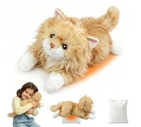 capybaraflying Weighted Ragdoll cat Plush Toy, Heated and Cooled Ragdoll cat Plush Toy, With a Removable Inner Pad on The Belly, A Soft and Comfortable Collectible to Keep As A Companion-Yellow