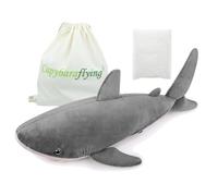 capybaraflying Weighted Whale Shark Plush Toy 21in, Simulation Shark Weighted Plush Toy Pillow,Microwavable Soft Stuffed Animal Cuddle Toy,Suitable for Bedroom, Living Room, Party Decoration.