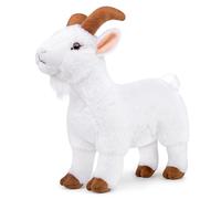capybaraflying White Goat Plush Toy, Simulation White Sheep Plush Toy,29cm/11.4in Soft Stuffed Grassland Animals Animal Toy, Fun Educational Toy for Children（Standing）