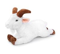 capybaraflying White Goat Plush Toy, Simulation White Sheep Plush Toy,32cm/12.6in Soft Stuffed Grassland Animals Animal Toy, Fun Educational Toy for Children（Lying Down）