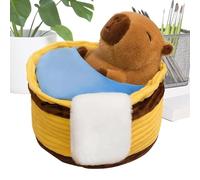 capybaraPlush Toy - Cute Bath Style Stuffed Animal Doll, 2 In 1 Plush | Soft Realistic capybaraStuffed Toy, Decorative Plush Gift For Children Adults Birthday Christmas Bedroom Dorm Display
