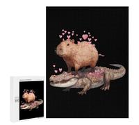 Capybaras Alligators Jigsaw Puzzle for Adults Wooden Puzzles Home Decor And Gifts 500 PCS