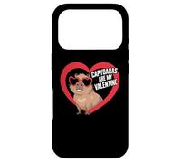 Capybaras Are My Valentine Cute Capybara Valentines Day Case for iPhone 17 Pro