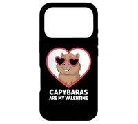 Capybaras Are My Valentine Cute Capybara Valentines Day Case for iPhone 17 Pro