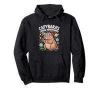 Capybara's Cosmic Adventures Quote Astronomy Pullover Hoodie