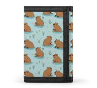Capybaras Cute Pattern Funny Trifold Wallet RFID Blocking Front Pocket Wallets with ID Window Gifts for Men Women