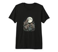 Capybaras Howling At The Moon Funny Wildlife Premium T-Shirt