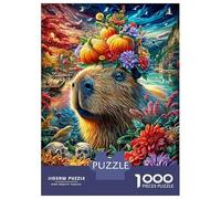 Capybaras Jigsaw Puzzles for Adults Kids.1000 Pieces Puzzle,Whimsical Challenge Toy for Adults& Kids Age 14 Years Up 52x38cm/1000pcs