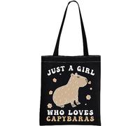 Capybaras Makeup Bag Capybara Lover Accessories Giant Cavy Rodent Gift Animals Theme Gift Just A Girl Who Loves Capybaras Cosmetic Bag (Loves Capybaras Tote EU)