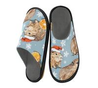Capybaras Oranges House Slippers for Women Men Warm Slippers House Shoes Indoor Outdoor Slippers