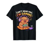 Capybaras Rodents Gaming Can't Hear You I'm Gaming Capybara T-Shirt